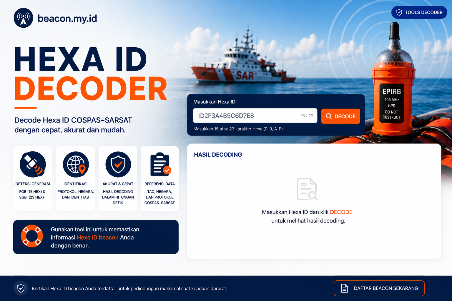 Apakah 15 Hexa Id beacon yang dimiliki telah sesuai dengan identitas kamu