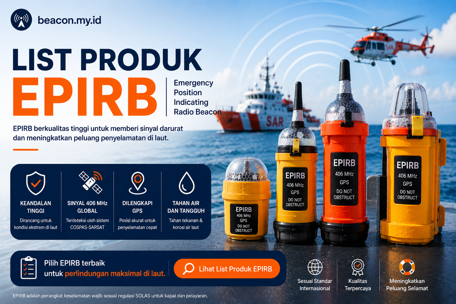 Produk EPIRB yang masih diproduksi hingga saat ini